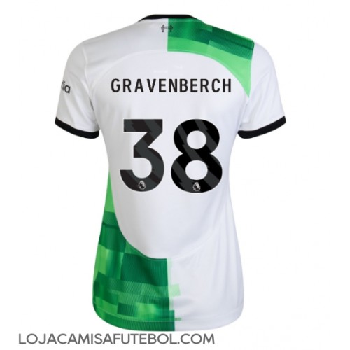 Camisa de Futebol Liverpool Ryan Gravenberch #38 Equipamento Secundário Mulheres 2023-24 Manga Curta